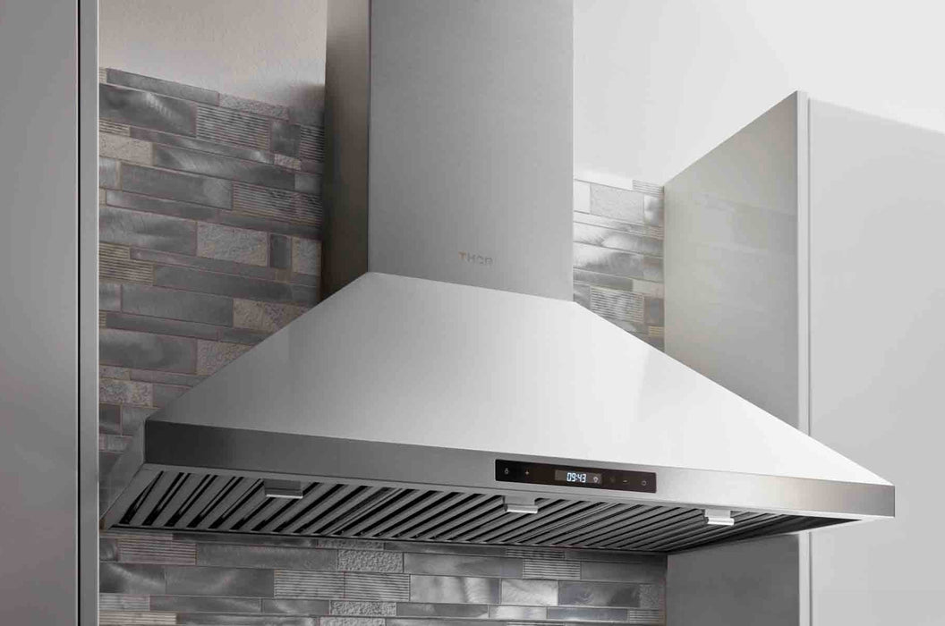 Thor Kitchen A-Series 2-Piece Appliance Package - 30-Inch Electric Range and Wall Mount Range Hood in Stainless Steel